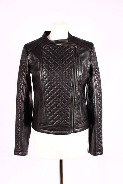 SHORT LADIES LEATHER JACKET IN SHEEP NAPPA S003